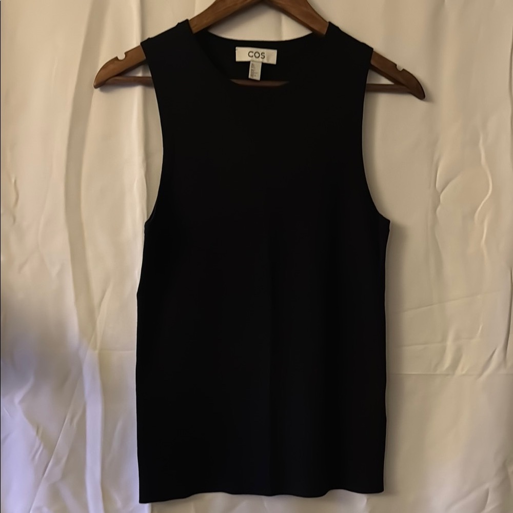 COS | Black Fitted Sleeveless Tee
